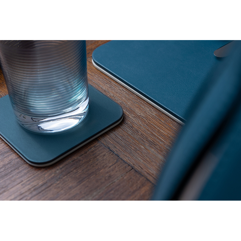 foglizzo_1921,_mondrian_leather_square_coaster_set,_amalfi_blue